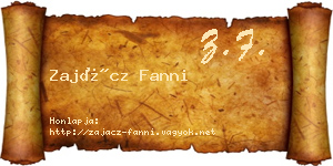 Zajácz Fanni névjegykártya